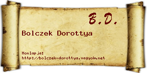 Bolczek Dorottya névjegykártya